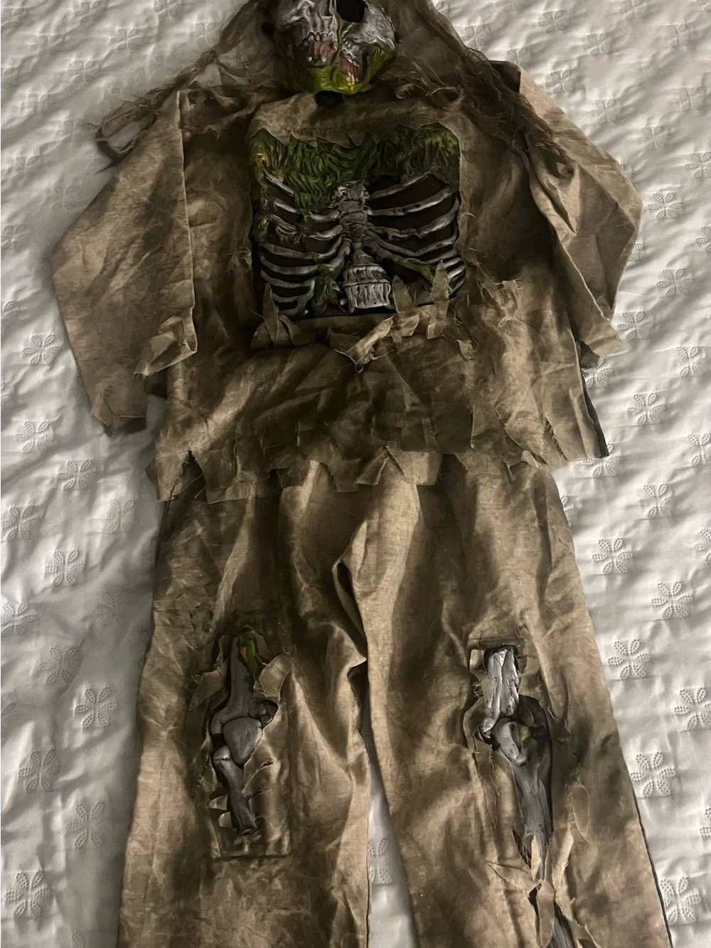 Spirit Brown and Green Zombie Hooded Kids Matching Set M(8-10)